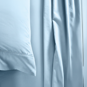 ชุดผ้าปูที่นอนคุณภาพส่งออก 200 เส้นด้าย ขนาดคิงไซส์ 4 ชิ้น สีฟ้าอ่อน สำหรับใช้ในบ้านและธุรกิจบริการที่พักอาศัย ใช้ในบ้านและโรงแรม - Product Image 1