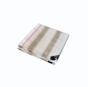wind proof gold and silver stripes 180g/180gsm pe tarpaulin Factory Supply for canada garden