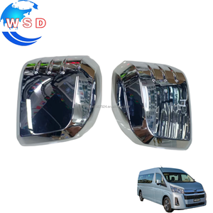 WSD Wholesale 2Pcs ABS Side Mirror Cover <strong>Chrome</strong> <strong>Sliver</strong> Color 3M Tape Fit for Hiace 2019 Car Decorate Accessories - Product Image 1