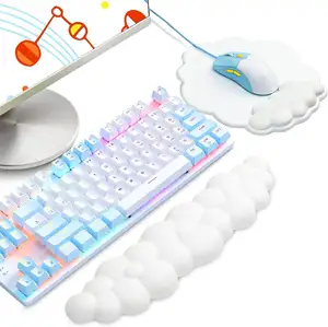 Cloud Keyboard Wrist Rest for Computer Keyboard, Cloud Mouse Pad with Wrist Rest Ergonomic Mouse Pad with Wrist Support