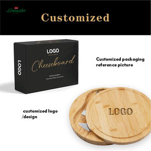 थोक सस्ते पनीर बोर्ड अनुकूलन लोगो विभिन्न आकार आकार बांस charcuterie बोर्डों के साथ चाकू सेट - Product Image 4