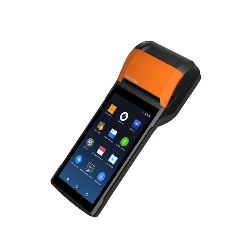 Sunmi V2 V2 V2S มืออาชีพมือถือระบบ Android POS เทอร์มินัลผลิตหน้าจอสัมผัสพร้อมเครื่องพิมพ์การชำระเงิน