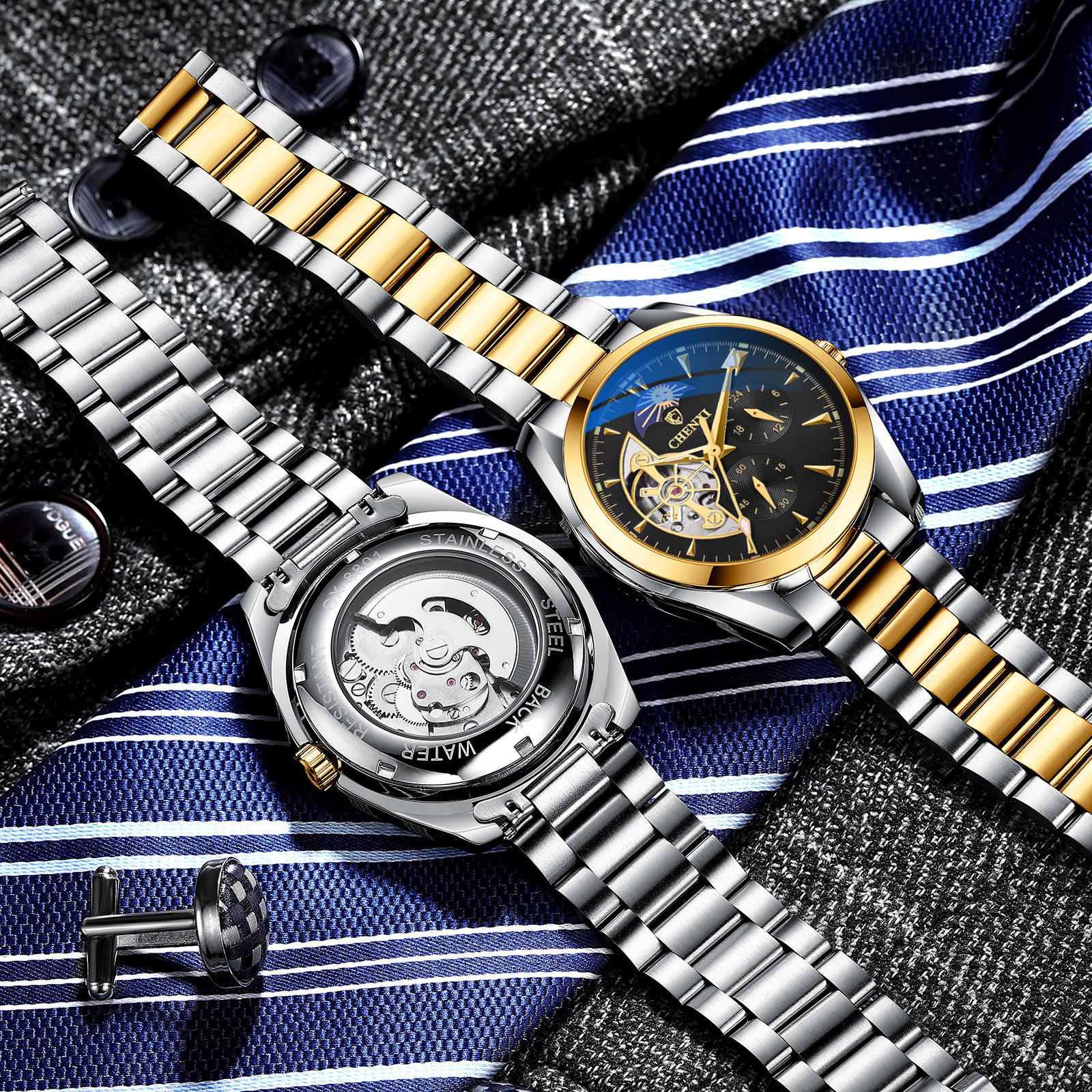 Alibaba Orologi Da Polso Meccanici CHENXI Watch 8801 Slim Business