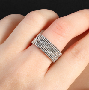 Fashion Popular <strong>Tat</strong> Braided 316L Surgical Stainless Steel <strong>Ring</strong> - Product Image 6