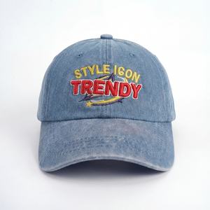 Gorras de Béisbol Personalizadas de 6 Paneles con Logotipo Bordado, Color Azul Bebé, Algodón Lavado, Estilo Desestructurado, Gorras de Papá - Product Image 2