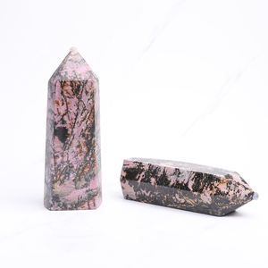 Quarzo naturale <span class=keywords><strong>Rhodonite</strong></span> punti di pietre preziose pietre curative per la decorazione domestica - Product Image 6