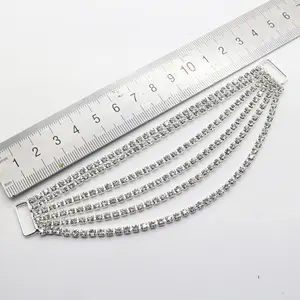 Sexy Rhinestone Chain Bikini Crystal Belt Connector Decorative Accessories Swimwear Trimming For Diy Wedding Dress Sexy Lingerie