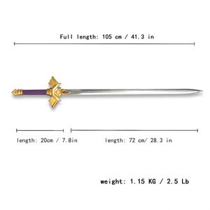 Hot 105cm 1.15kg Legend <span class=keywords><strong>of</strong></span> <span class=keywords><strong>Zelda</strong></span> <span class=keywords><strong>Breath</strong></span> <span class=keywords><strong>the</strong></span> <span class=keywords><strong>Wild</strong></span> Toy Weapon Link Royal Broadsword pour Cosplay Collections Cadeaux - Product Image 2