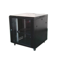 Armoire serveur réseau verrouillable 19U avec étagère PDU et roulettes, idéale pour les petits bureaux et les bureaux à domicile