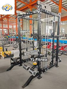 YL-2096 <span class=keywords><strong>Jaula</strong></span> de Potencia Comercial para Gimnasio, Sistema de <span class=keywords><strong>Poleas</strong></span> Dobles, Entrenador Multifuncional y Soporte para Sentadillas para Gimnasio - Product Image 4