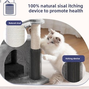 Bahan Sisal Modern bingkai panjat menara pohon kucing dan tiang penggaruk untuk liburan Natal Produk kucing tahan lama - Product Image 2
