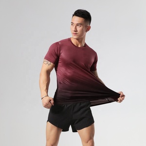 Ropa de equipo personalizada para hombre, camiseta de secado rápido para correr, deportes, gimnasio, Yoga, camiseta de maratón de cuello redondo - Product Image 2