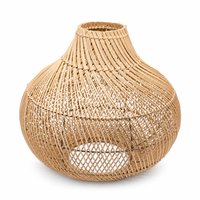 Abat-jour en rotin véritable tissé à la main, vintage, multi-usages, pour lampe suspendue, lampe de table, décoration pour la maison, le restaurant, le commerce