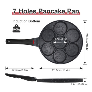 Sanlang Nhà Máy Bán Buôn Cao Cấp Die Cast Nhôm <span class=keywords><strong>Pancake</strong></span> Pan Vỉ Nướng Không Dính Smiley <span class=keywords><strong>Pancake</strong></span> Khuôn Cho Trẻ Em - Product Image 6