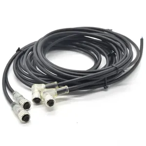 Connecteur électronique M12 4 Pin A Code Angled Plug Cable Female IP67 Ag Male Female Trunking LED Connector M12 - Product Image 2