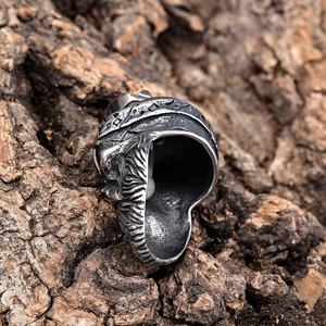 Vintage Barbe Crâne Moto Cloches En Acier Inoxydable <span class=keywords><strong>Bonne</strong></span> Chance Biker Cloches Moto Accessoires Protéger Le Cavalier - Product Image 4