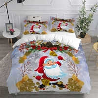 Parure de lit de Noël, housse de couette imprimée numériquement en 3D, textile de maison pour les fêtes, microfibre brossée, taille personnalisée, vente en gros