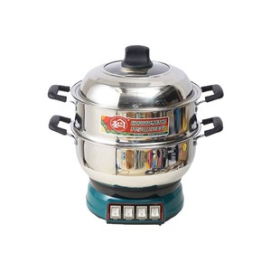 Stainless Steel Electric Steamer 28-34cm Single Layer 6L Capacity Boiling Stir-Frying Steaming Multi-Function Cooking Pot - Product Image 4