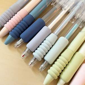 Toptan lüks 0.5MM geri çekilebilir jel mürekkep kalemler yüksek kalite özel Logo yumuşak kauçuk işareti jel kalemler - Product Image 5