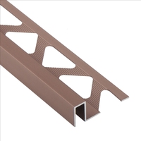 Profilé de finition en alliage d'aluminium Q-Edge pour carrelage mural et de sol en céramique – Utilisation cuisine et salon – Étanche et durable