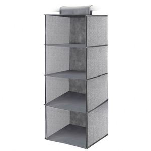 Organisateur de placard suspendu en tissu à 4 étagères avec double rangement pour vêtements - Product Image 1