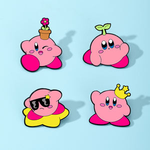 Pins de Aleación de Zinc con Esmalte, Lindos Personajes de Dibujos Animados en Color Rosa, Insignia de Esmalte Epóxico, Regalo Coleccionable para Fanáticos de los Dibujos Animados y Decoración de Ropa/Bolsos - Product Image 1