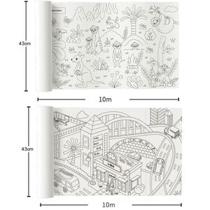 กระดาษวาดภาพขนาดใหญ่สำหรับเด็ก Zhorya New Toys 2023 ฉากวาดภาพระบายสีขนาดยักษ์ ยาว 10 เมตร - Product Image 6