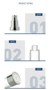 ขวดพลาสติกใสแบบสุญญากาศขนาด 10 มล. พร้อมหัวปั๊มสีเงิน ขายส่ง - Product Image 3