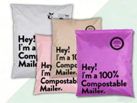 Enveloppes d'expédition biodégradables en polyéthylène compostable haute résistance, sacs d'expédition personnalisés avec logo, emballage écologique pour vêtements