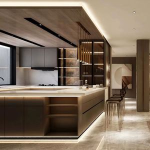 Gabinetes de Cocina Modernos de Lujo Personalizados con Laca de Alto Brillo, Armario Personalizable - Product Image 1