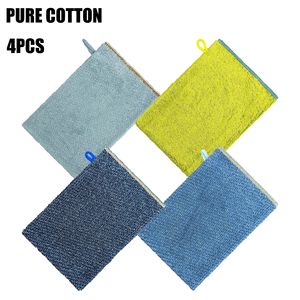 Gants de bain micro-ondables 80% polyester 20% polyamide satiné teint en fil avec cordon de serrage, épaissis, absorbants, respirants, couleur unie - Product Image 6