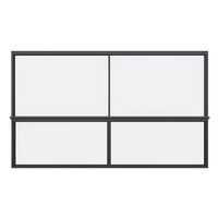 Ventanas de Aluminio con Doble Vidrio Insonorizante y Resistente a Huracanes para Balcón, Ventana Corredera de Aluminio Negro con Triple Acristalamiento, Marca FAXINI