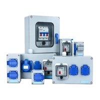 Boîtier de distribution industriel en plastique ABS, étanche IP67, 220V 16A, pour alimentation portable et interrupteur de maintenance, utilisation intérieure