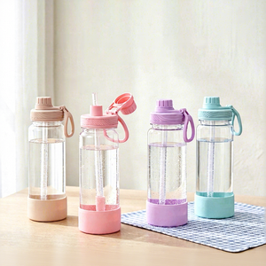 Botella de Agua Deportiva de Lujo 2026, 710 ml, 24 oz, Tritan, Libre de BPA, con Pajita Boba, Base de Silicona, Unisex, Caja de Regalo, Opción de Logotipo Personalizado - Product Image 1