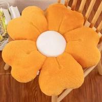Coussin de siège, oreiller décoratif, coussin en polaire, coussin de dossier, tapis Tatami pour fenêtre en baie, en forme de fleur de marguerite orange, jaune et blanche, avec motif lapin à nœud