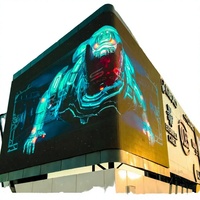 Layar LED Tetap Luar Ruangan Ukuran Khusus, Billboard Iklan Warna Penuh Tahan Cuaca dengan Remote Control