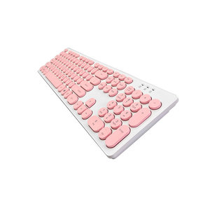 Teclado Inalámbrico KW-103R de Diseño Moderno 2.4G Ultra Delgado Retro con Teclas Rusas en Rosa, Verde, Azul y Negro para Oficina y Portátil - Product Image 2
