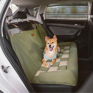 Reise-Nackenkissen Sicherheit Rücksitz Großer Hund Autositz Bett Schachbrett Lounge Wasserdichte Hunde-Hängematte Autositzbezug Erweiterungsmatte - Product Image 2