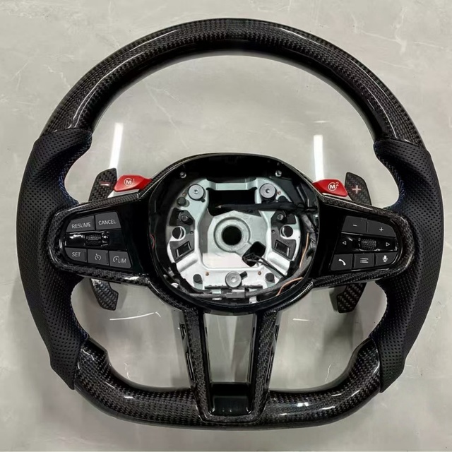 Carbon Fiber Car Steering Wheel Suitable for BMW G20 G22 G30 M2 G87 M3 G80 M4 G82 G83 G42 G29 M5 Custom Leather Car Accessories