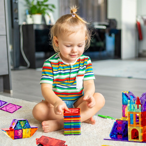 100 pièces <span class=keywords><strong>de</strong></span> blocs <span class=keywords><strong>de</strong></span> <span class=keywords><strong>construction</strong></span> magnétiques, ensemble magnétique préscolaire pour les tout-petits et les enfants, jouet éducatif interactif STEM, tuiles magnétiques - Product Image 3