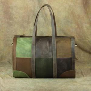 Sac de voyage rétro Andong en cuir Crazy Horse, sacs à bandoulière en cuir de vachette véritable, sacs à main, bagages, sacs d'affaires avec surpiqûres - Product Image 6