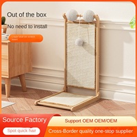 Rascador para Gatos Tipo L Mejorado, Resistente al Desgaste, de Sisal, Vertical, para Montar en la Pared, Estilo Simple