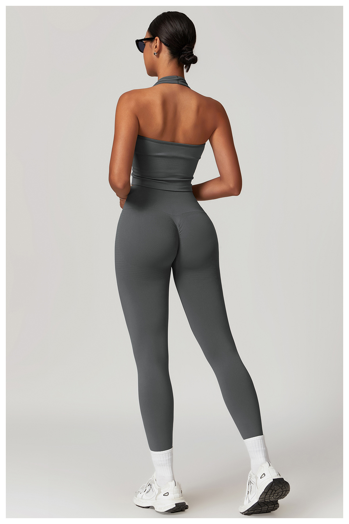 gray bra legging set