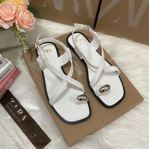 Nouvelles sandales plates à bout ouvert pour femmes ZAR, à fines brides, en <span class=keywords><strong>cuir</strong></span> synthétique, avec boucle combinée, pour l'été - Product Image 6