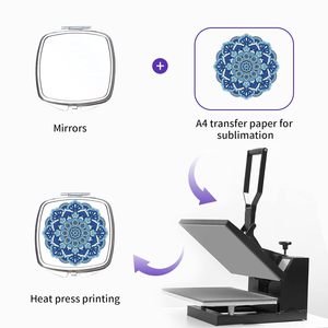 Double-sided Shaped Foldable <b>Travel</b> Cosmetic Small Logo <b>Mirror</b> Makeup Cute Gift Customizable PU Leather Pocket Compact <b>Mirrors</b> - Product Image 4