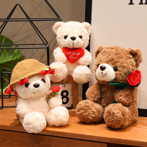 Vente en gros usine : Ours en peluche Teddy Rose personnalisé avec chapeau de docteur, Ours d'amour, Cadeau pour la remise des diplômes, l'anniversaire et les fêtes - Product Image 1