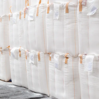 Bolsas Jumbo de Polipropileno Tejido Transpirable con Fondo Plano, de 1 Tonelada (1000 kg), Bolsas de Tela FIBC, Bolsas Jumbo con Separadores, Venta al Por Mayor