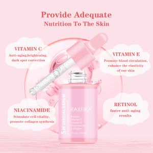 Sérum Visage 5-en-<span class=keywords><strong>1</strong></span> Soin de la Peau : Niacinamide Éclaircissant, Vitamine C, Rétinol Anti-Âge, Acide Hyaluronique - Product Image 4