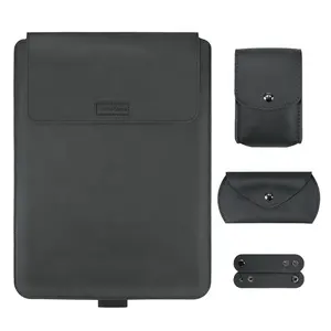 Business Factory Custom Waterproof Computer Notebook PU Leather borsa portatile da 12/13/14 pollici con supporto per Macbo