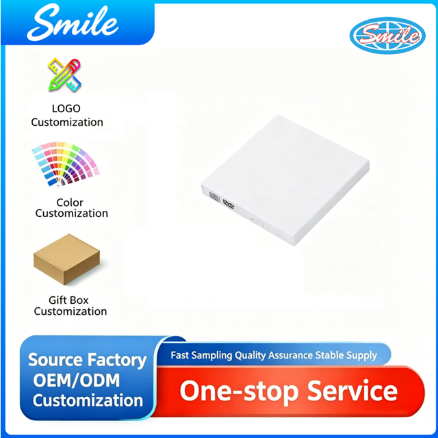 2026 Hot Sell Universal External DVD CD RW Burner USB Interface Portable Optical Drive for Home Office Car Use